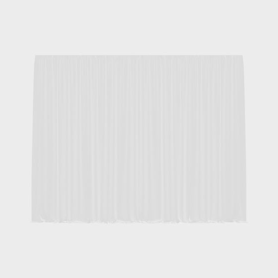 Elegant Minimalist Curtain 3D model for Creative Spaces