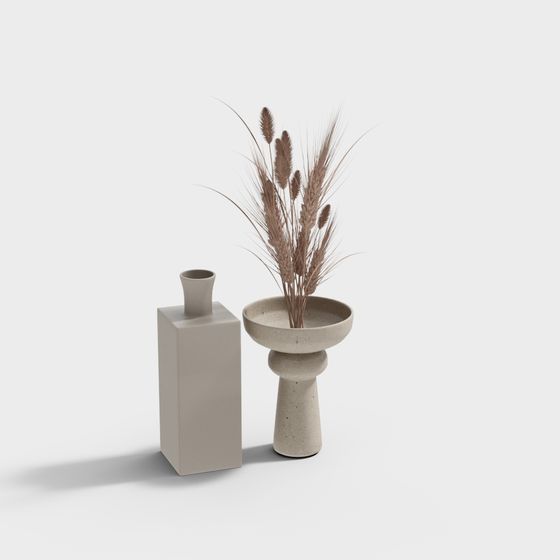 Trendy Minimalist Vase 3D model for Urban Spaces