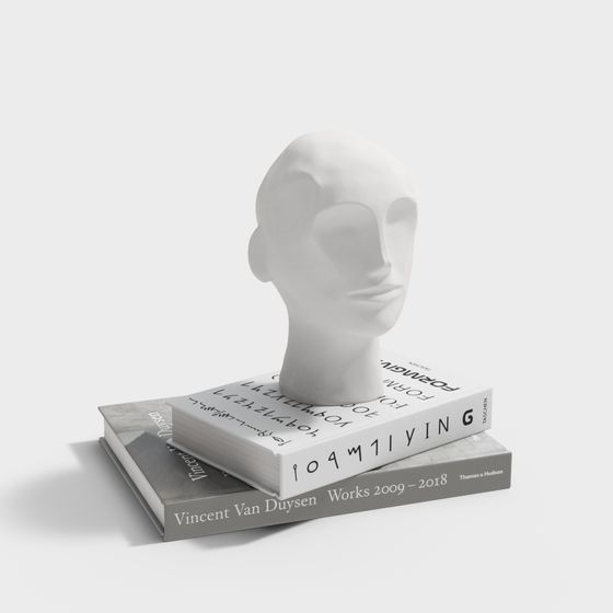 Minimalist Head 3D model for Creative Projects