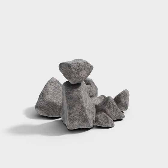 Balanced Stone Pile 3D model for Creative Projects