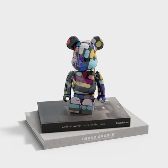 Abstract Bear 3D model - A Blend of Art and Geometry