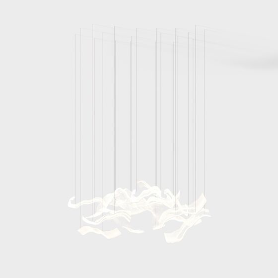 Elegant Floating Cloud Partition 3D model