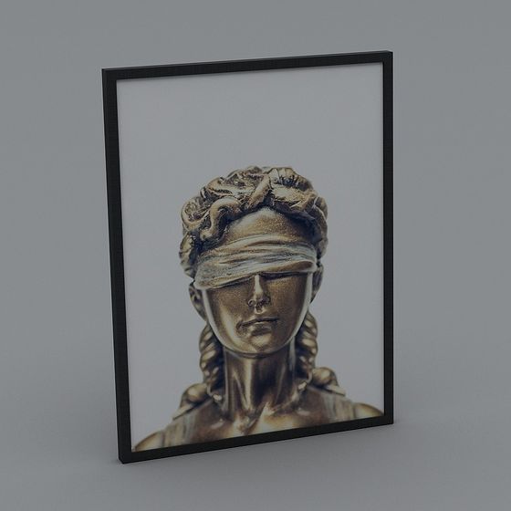 Justice Goddess 3D model with Unique Low-Poly Style