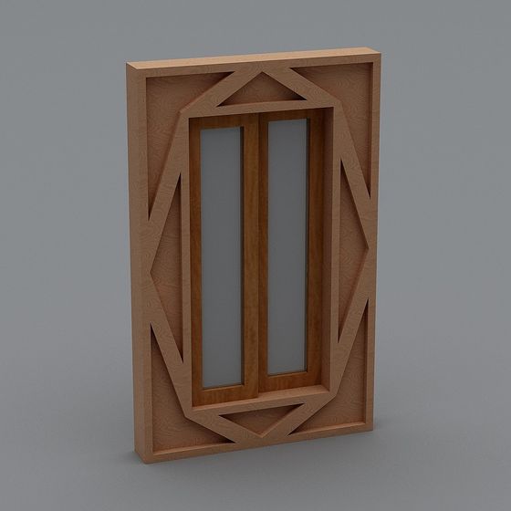 Art Deco Inspired Low-Polygon 3D Model