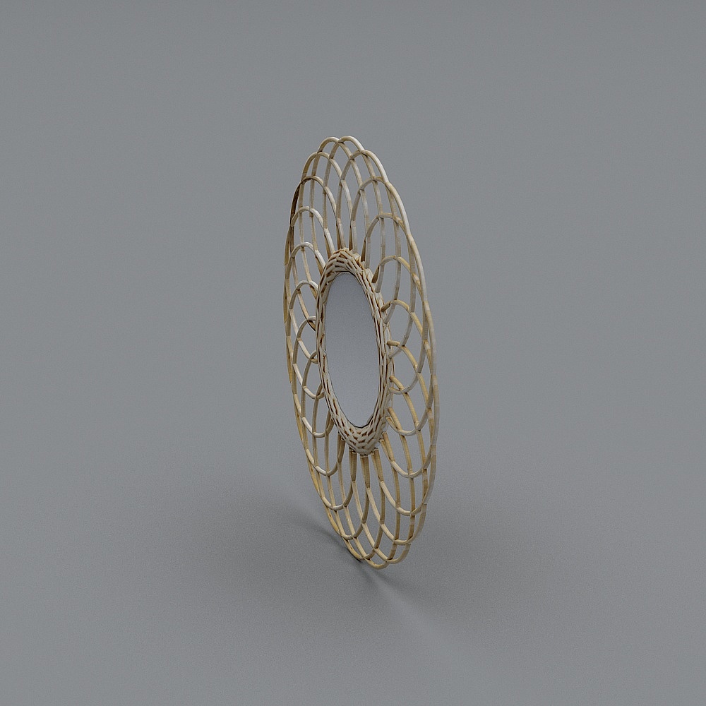 rattan mirror