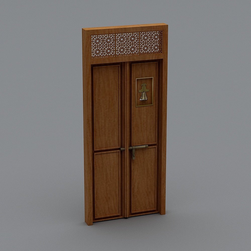 Elegant Wooden Door 3D model