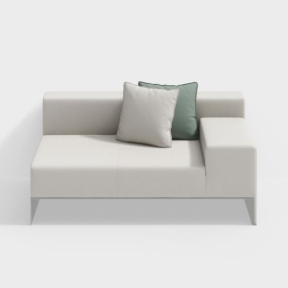 Minimalist 3D Sofa Model for Contemporary Spaces