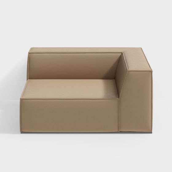 Modern Geometric Leather Sofa 3D model