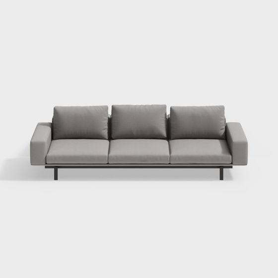 Contemporary Minimalist Sofa 3D model for Modern Spaces