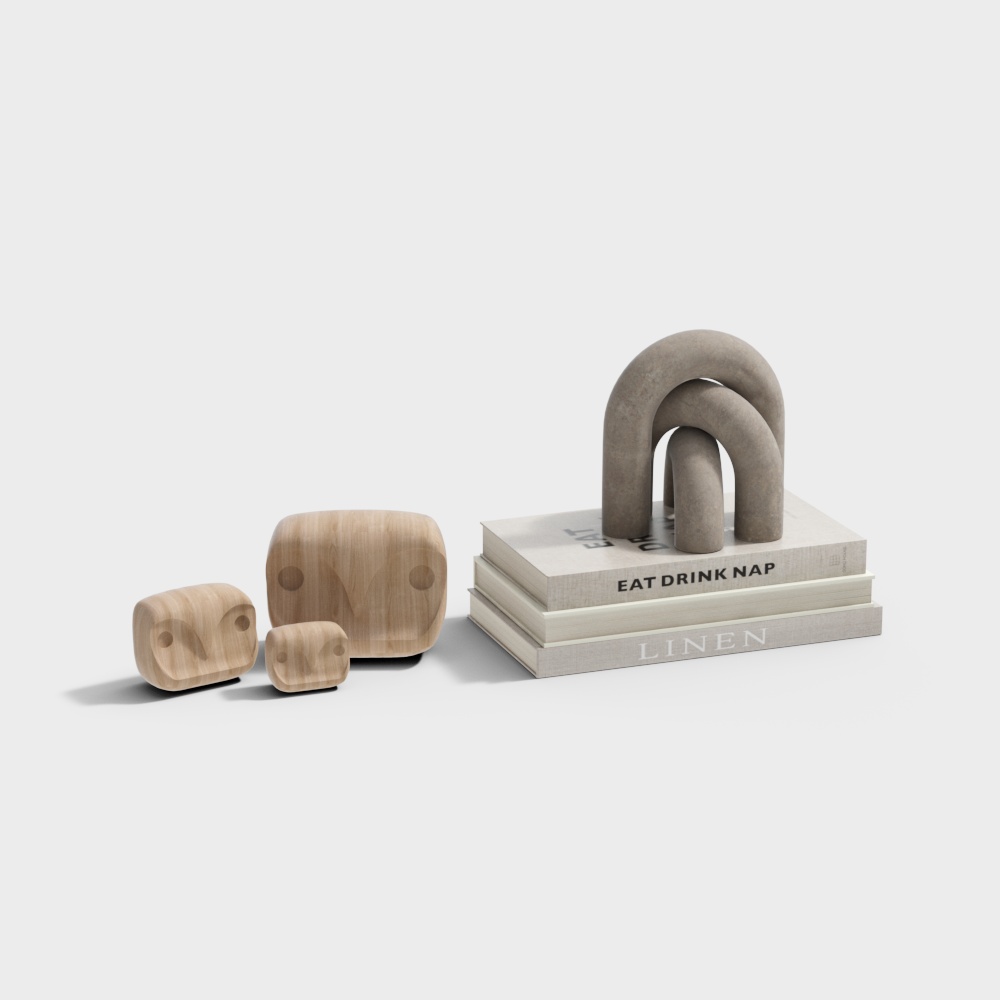 Minimalist Bookends 3D model