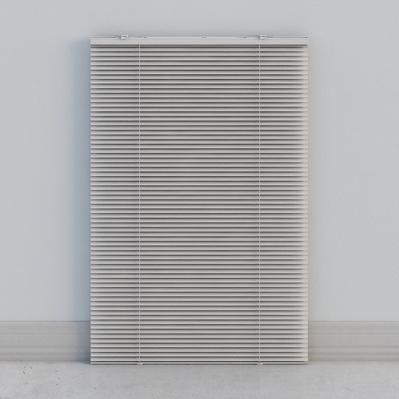 Stylish Slatted Window Blinds 3D model