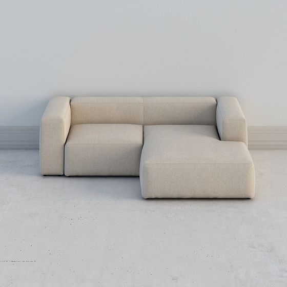Urban Comfort Low-Poly Sofa 3D model for Modern Spaces