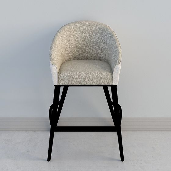Stylish Curved Chair 3D model for Modern Interiors