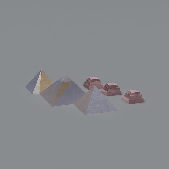 Modern Low-Poly Pyramid 3D Model Collection