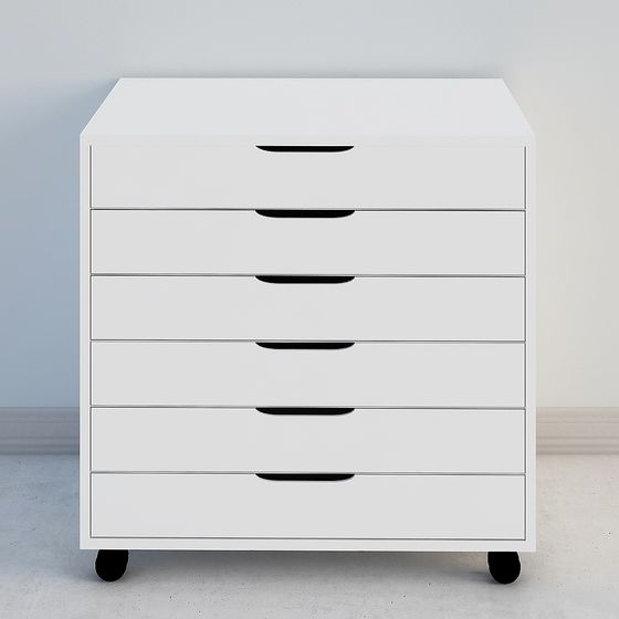 Minimalist Mobile Storage Cabinet 3D model