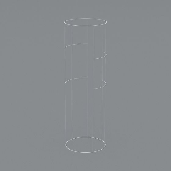 Transparent Cylinder Rack 3D model