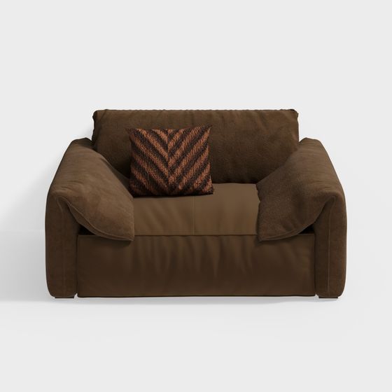 Chic Low-Polygon Sofa 3D Model