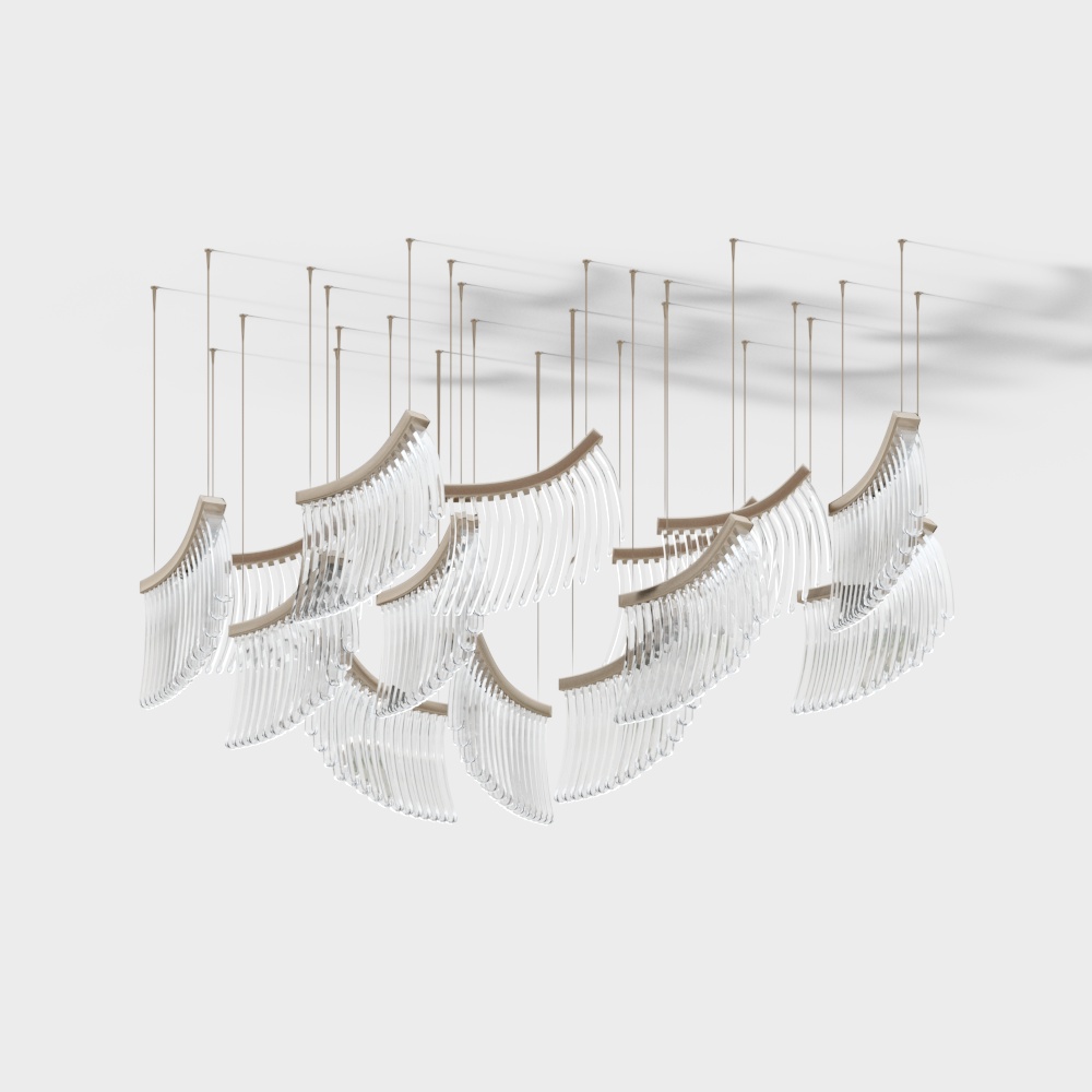 Đèn chùm pha lê nhẹ sang trọng