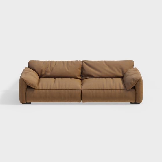 Cozy Comfort Low-Poly Sofa 3D model for Modern Spaces