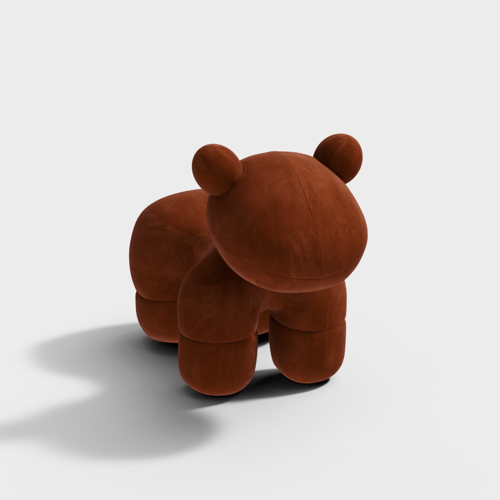 Cute Low-Poly 3D Bear Model