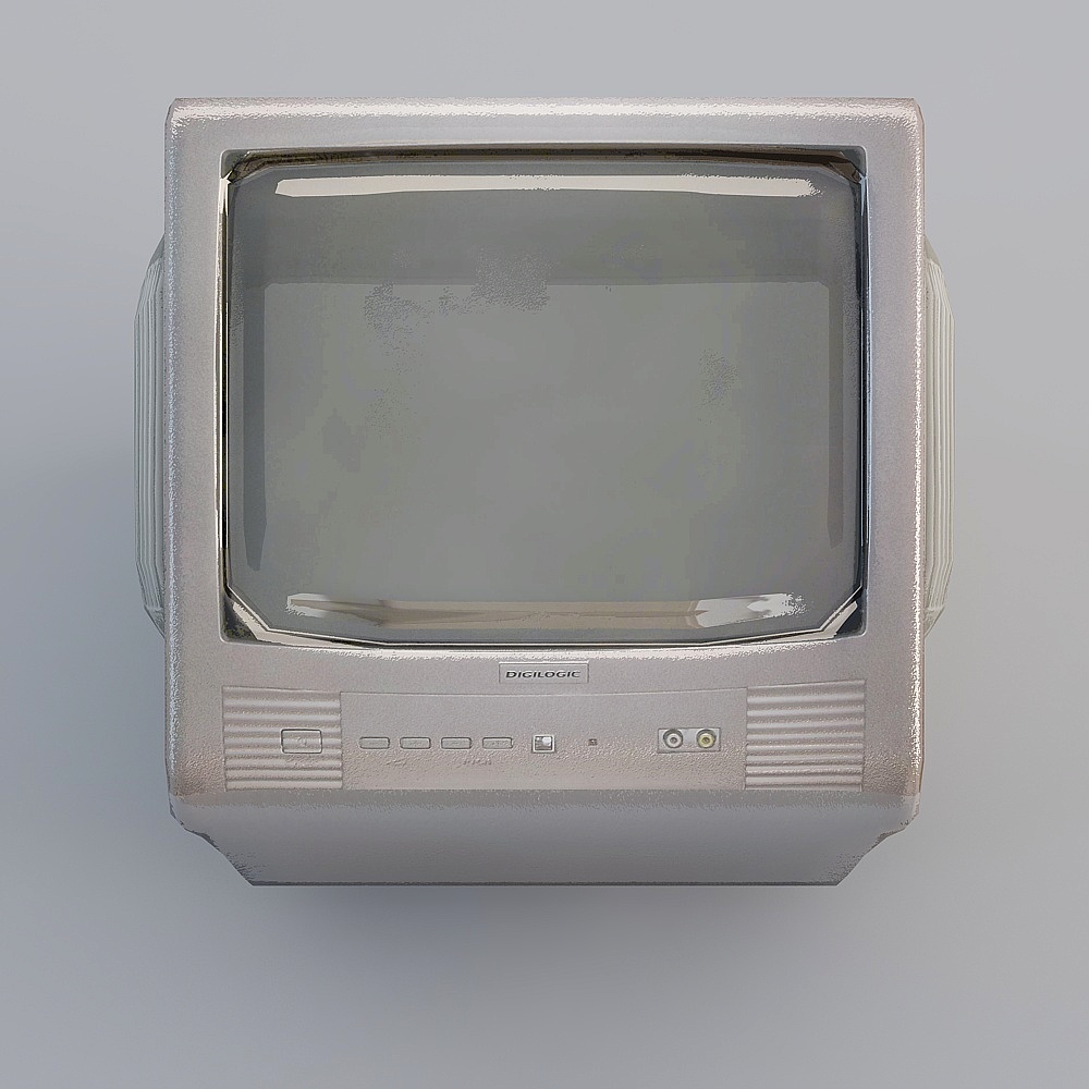 80s CRT Monitor 3D model