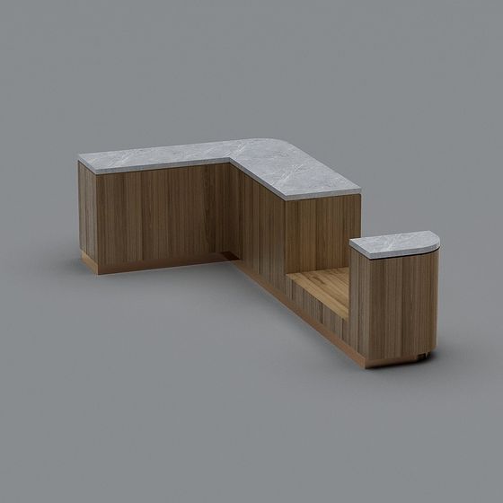 Minimalist Reception Desk 3D model