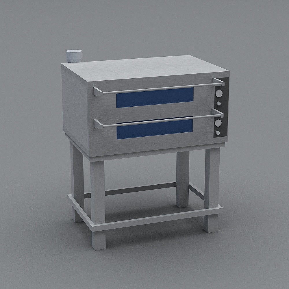 Industrial Oven Low-Polygon 3D Model