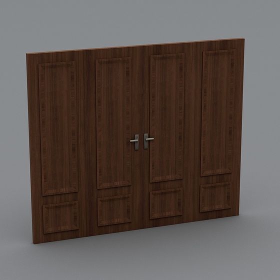 Vintage Wooden Door 3D model