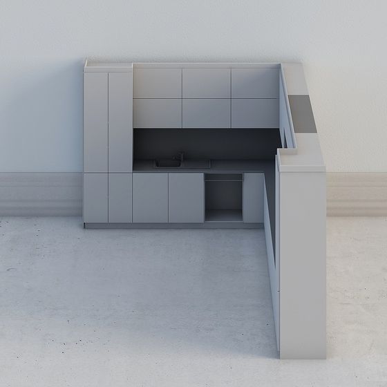 Urban Corner Desk 3D model