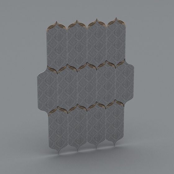 Elegant Folding Screen 3D Model