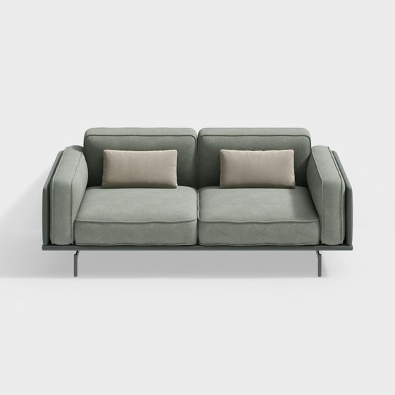 Elegant Minimalist Sofa 3D model for Modern Interiors