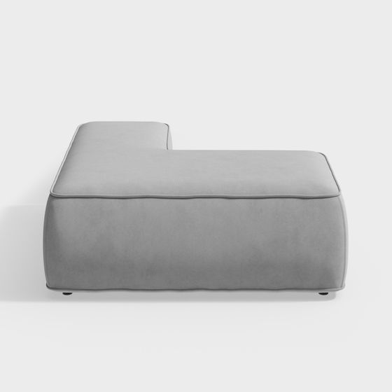 Elegant L-Shaped Sofa 3D model for Creative Spaces