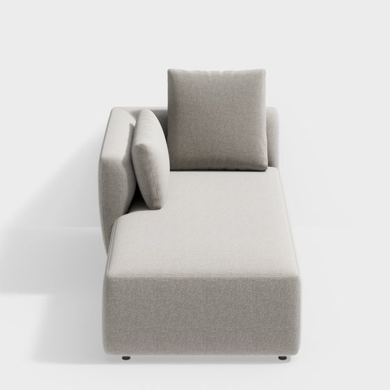 Low-Poly Modern Sofa 3D Model