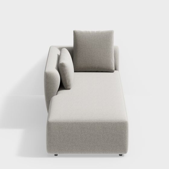 Modern Minimalist Low-Polygon Sofa 3D model