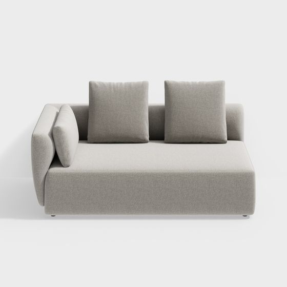 Elegant Minimalist Sofa 3D model for Modern Designs