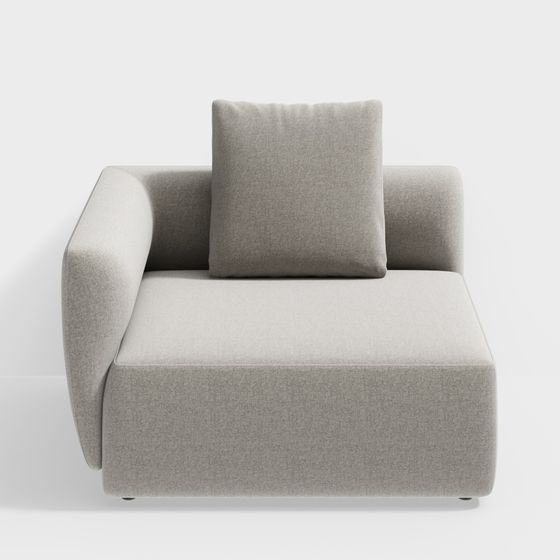 Elegant Low Polygon Sofa 3D model for Contemporary Spaces