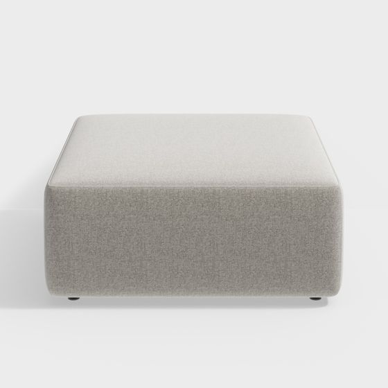 Square Ottoman 3D Model for Modern Minimalist Spaces