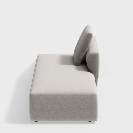 Elegant Low-Polygon Sofa 3D model