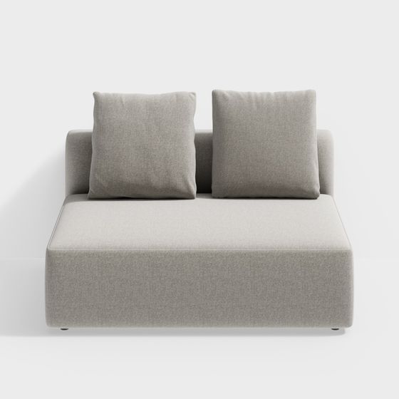 Elegant Low Polygon Sofa 3D model for Contemporary Spaces