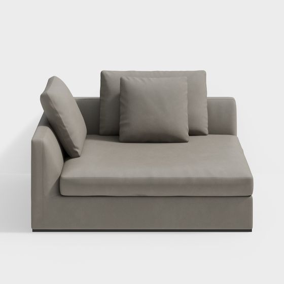 Elegant Low-Polygon Sofa 3D model for Modern Living