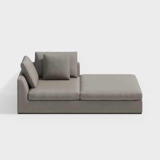 Modern Minimalist Low-Polygon Sofa 3D model