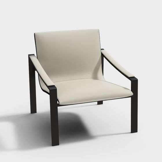 Chic Urban Lounge Chair 3D model for Relaxation