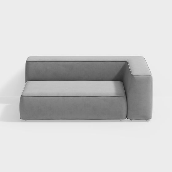 Contemporary Gray Sofa 3D model