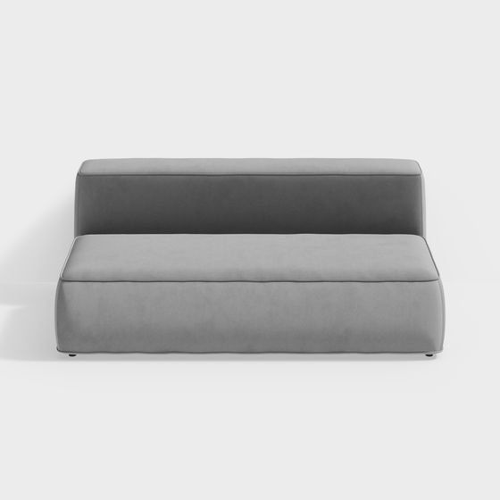 Elegant Low-Poly Sofa 3D model for Stylish Interiors