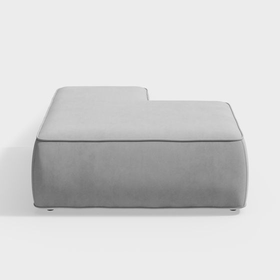 Urban Comfort Ottoman 3D model for Modern Spaces