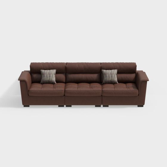 Stylish Low-Poly Sofa 3D model for Modern Interiors