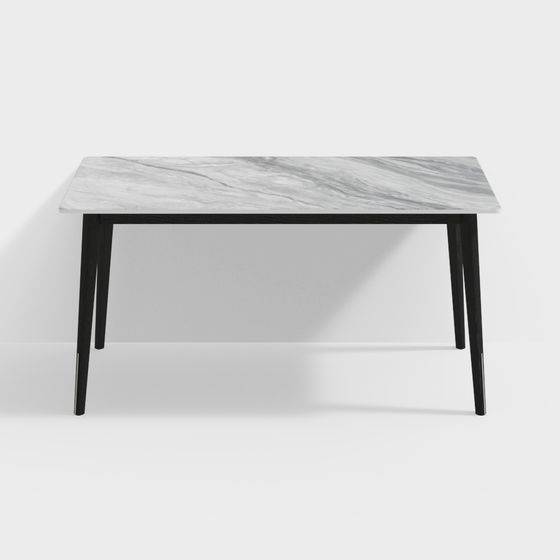 Elegant Marble Dining Table 3D model