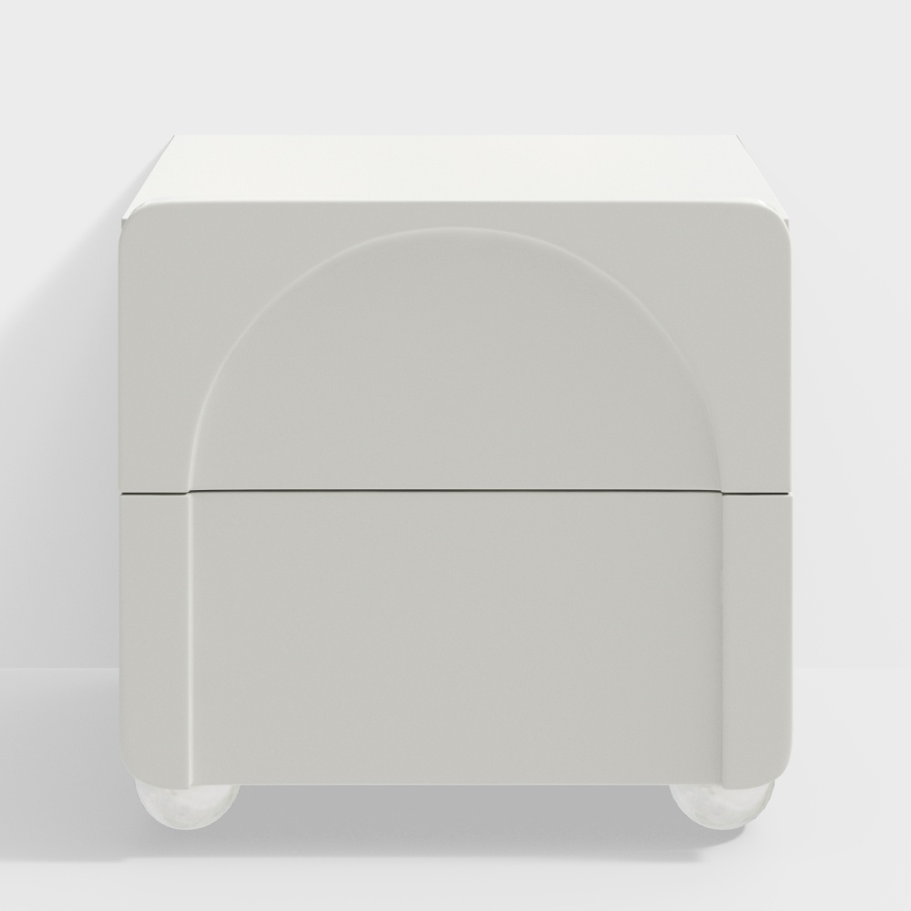 Curved Storage Cabinet 3D model