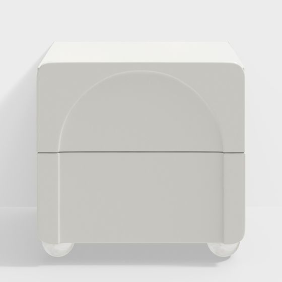 Curved Storage Cabinet 3D model