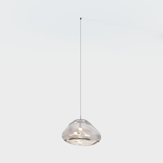 Sleek Low-Poly Chandelier 3D model